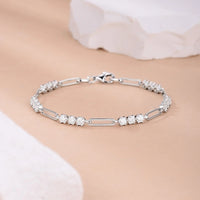 KNOBSPIN 3mm D Color Round Moissanite Bracelet Summer Fashion Jewelry GRA Certified s925 Sliver Plated 18k Bracelets for Women