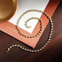 KNOBSPIN Full 3mm Round Moissanite Tennis Necklaces for Women GRA Certified s925 Sterling Silver 18k Dainty Lab Diamond Necklace