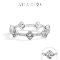 Eternity Moissanite Ring — D-VVS1, 18K Gold-Plated (925 Sterling Silver)