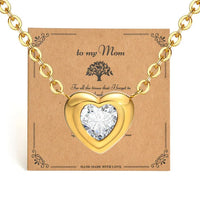 Heart CZ Earring & Necklace Set — Stainless Steel, Gift-Ready