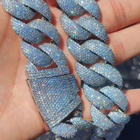 6-Row Iced CZ Cuban Chain — 24mm Bubble (Gold / Silver)