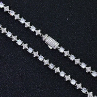 Star-Link Iced CZ Tennis Bracelet — 3mm Dainty (White Gold-Plated)