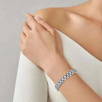 Watch-Band Link Bracelet — Non-Tarnish Stainless Steel (Gold / Silver)