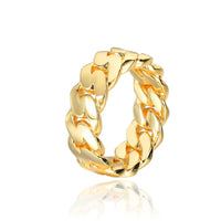 Cuban Link Ring — 8mm, 18K Gold-Plated Stainless Steel