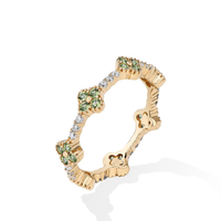 Eternity Moissanite Ring — D-VVS1, 18K Gold-Plated (925 Sterling Silver) (debranded)