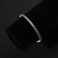 Black Moissanite Tennis Bracelet — 3–10mm, 18K White Gold-Plated (925 Silver)