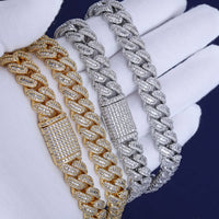 Prong-Set Iced CZ Cuban Chain — 12mm Rectangle (Necklace & Bracelet)