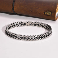 Chunky Retro Cuban Bracelet — Vintage Dome-Link Stainless Steel (Men's)
