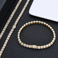 Flip-Clasp Tennis Bracelet — 5mm 5A CZ, 18K Gold-Plated