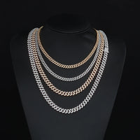 Moissanite Cuban Chain — 8mm 2-Row Prong, VVS1 Stainless Steel