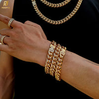 Chunky Cuban Bracelet — 14–18mm, 18K Gold-Plated Stainless Steel