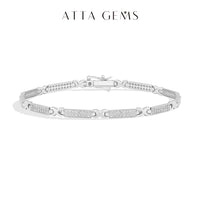 Double-Row Moissanite Tennis Bracelet — D-VVS1 (925 Sterling Silver)