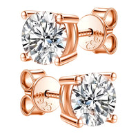 Moissanite Stud Earrings — 0.3ct to 7ct D-Color (925 Sterling Silver)