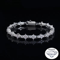 Honeycomb Moissanite Tennis Chain — 6.5mm VVS1, Passes a Diamond Tester