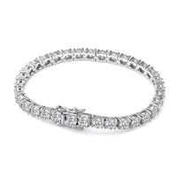 Moissanite Tennis Bracelet — D-VVS1, 18K White Gold-Plated (925 Silver)