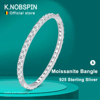 Moissanite Bangle — 4mm D-VVS1, GRA-Certified (925 Sterling Silver)