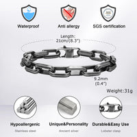 Men's Paperclip Chain Bracelet — Non-Tarnish Stainless Steel (Gold / Silver / Black / Gunmetal)