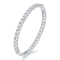 Moissanite Bangle — 4mm D-VVS1, GRA-Certified (925 Sterling Silver)