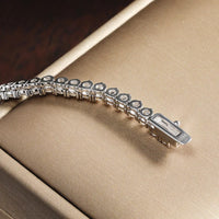 KNOBSPIN 3 Claw D VVS1 Moissanite Tennis Necklace s925 Sterling Silver 18k White Gold GRA Certified Wedding Necklaces for Women