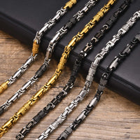 Byzantine Chain Bracelet — Oxidized Stainless Steel (Unisex)