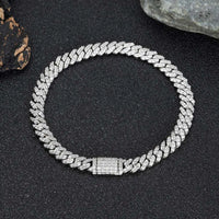Iced CZ Cuban Necklace — 6mm Single-Row Zircon