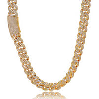Double-Row Iced CZ Bubble Cuban Chain — 13mm