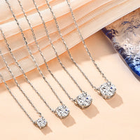Moissanite Solitaire Pendant Necklace — 1ct 6.5mm D-Color (925 Silver)