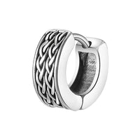 Celtic Knot Hoop Earrings — Small Stainless Steel Huggies (Gold / Silver / Black)
