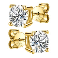 Moissanite Stud Earrings — 0.3ct to 7ct D-Color (925 Sterling Silver)
