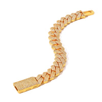 Iced CZ Cuban Link Necklace — 15mm, Rose Gold Finish