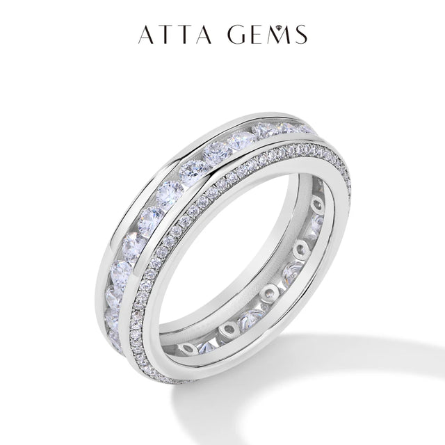 Luxury Moissanite Wedding Ring — 1.5ct D-VVS1 (925 Sterling Silver)