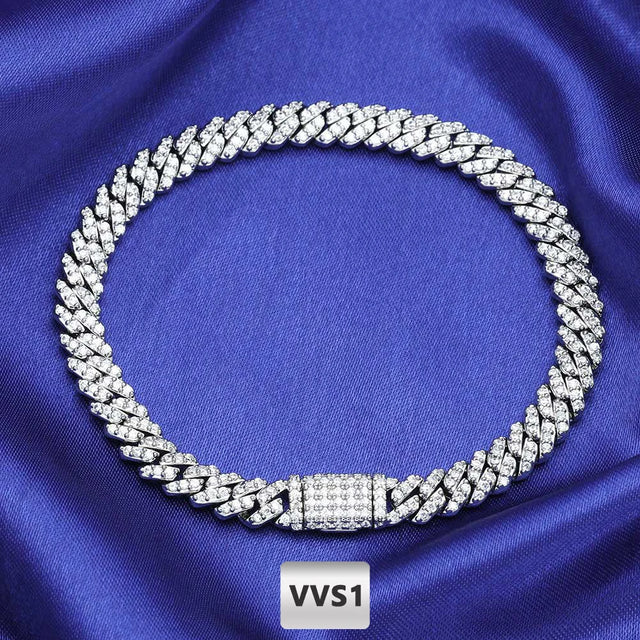 Moissanite Iced Cuban Bracelet — 6mm VVS1, Hip-Hop