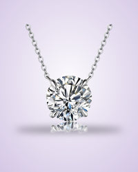 Moissanite solitaire pendant necklace — Showtime Gems