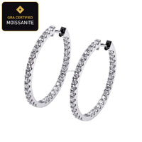 Moissanite Hoop & Huggie Earrings detail