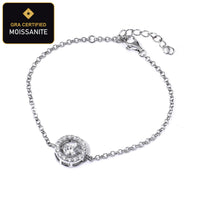 Moissanite Charm Bracelet detail