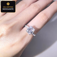 Three-Stone Moissanite Engagement Ring detail