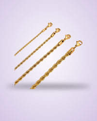 Gold rope chain necklace — Showtime Gems
