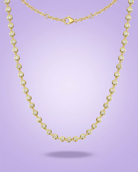 3mm round moissanite tennis necklace — lavender gradient