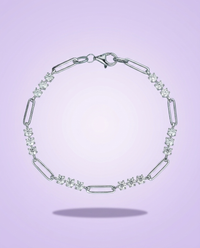 3mm round moissanite bracelet — lavender gradient