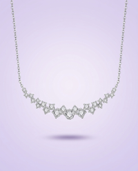 ATTAGEMS cluster moissanite necklace — lavender gradient