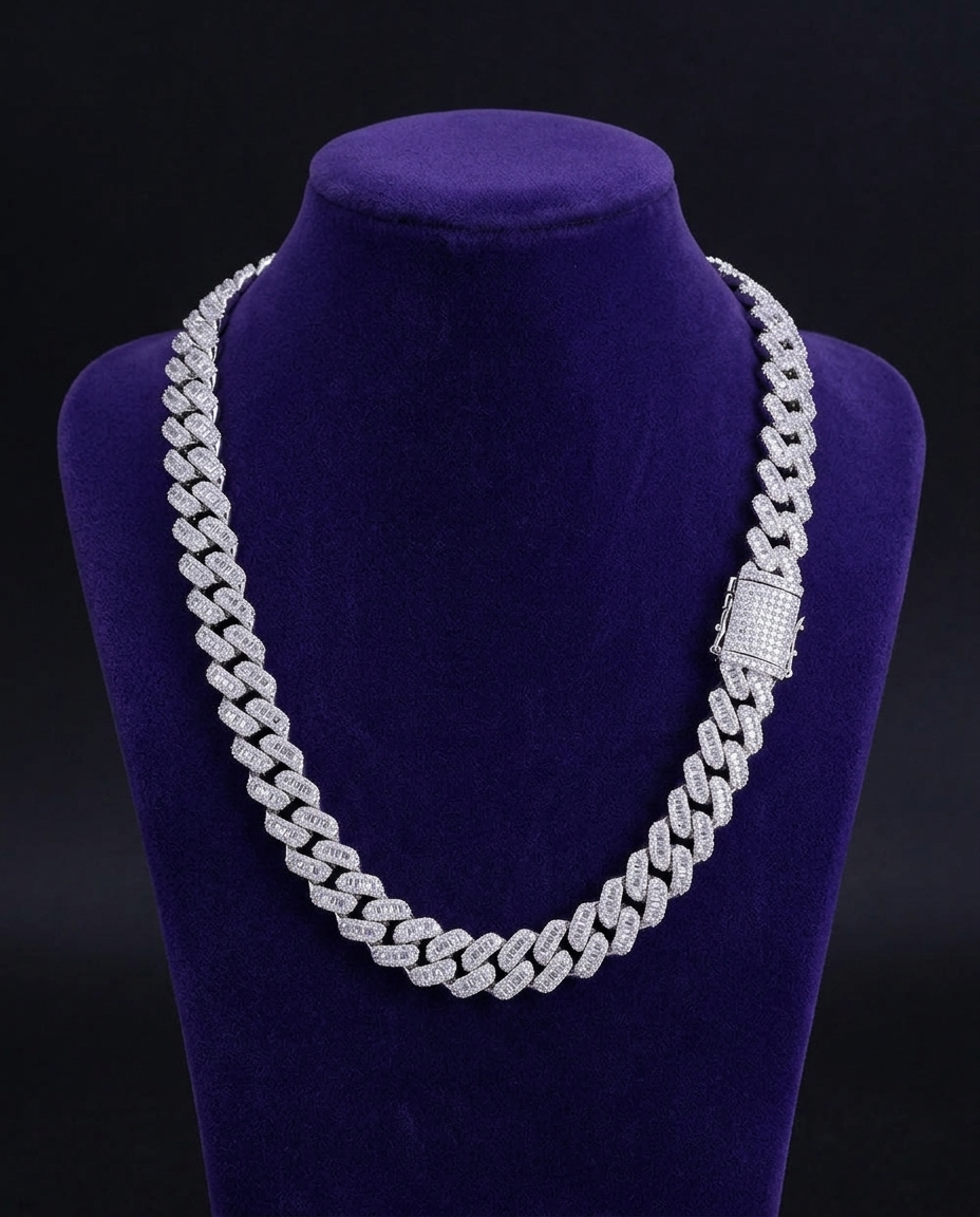 Prong-Set Iced CZ Cuban 12mm — Showtime Gems