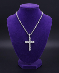 Iced CZ Cross Pendant — Showtime Gems