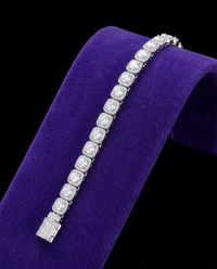 Flip-Clasp Tennis Bracelet bracelet on royal purple velvet — Showtime Gems
