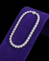 Cluster Tennis Bracelet bracelet on royal purple velvet — Showtime Gems