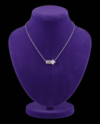 Four-Point Star Moissanite Necklace necklace on royal purple velvet — Showtime Gems